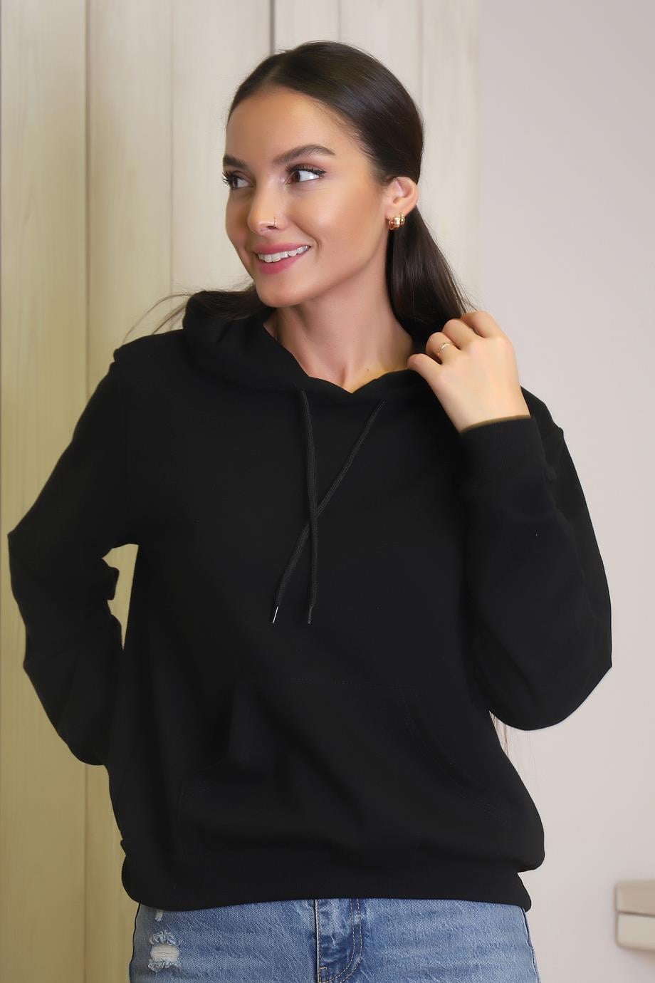 ADYES3301-2K4 ADYES SWEATSİYAH