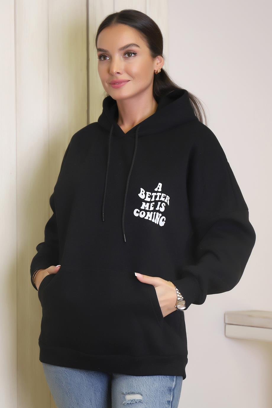 ADYES3368-2K3 ADYES SWEATSİYAH
