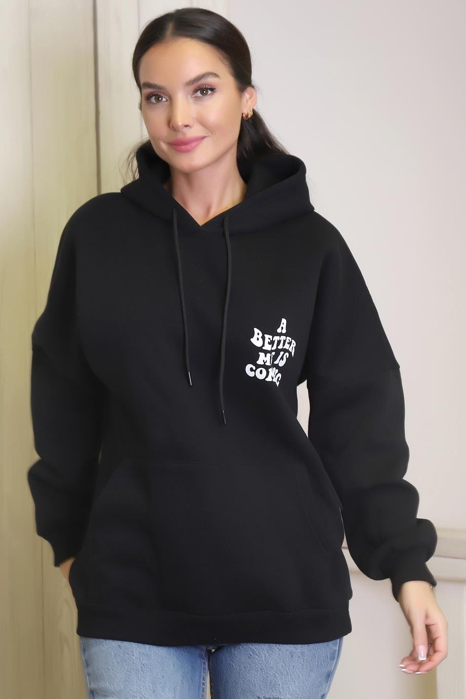 ADYES3368-2K3 ADYES SWEATSİYAH