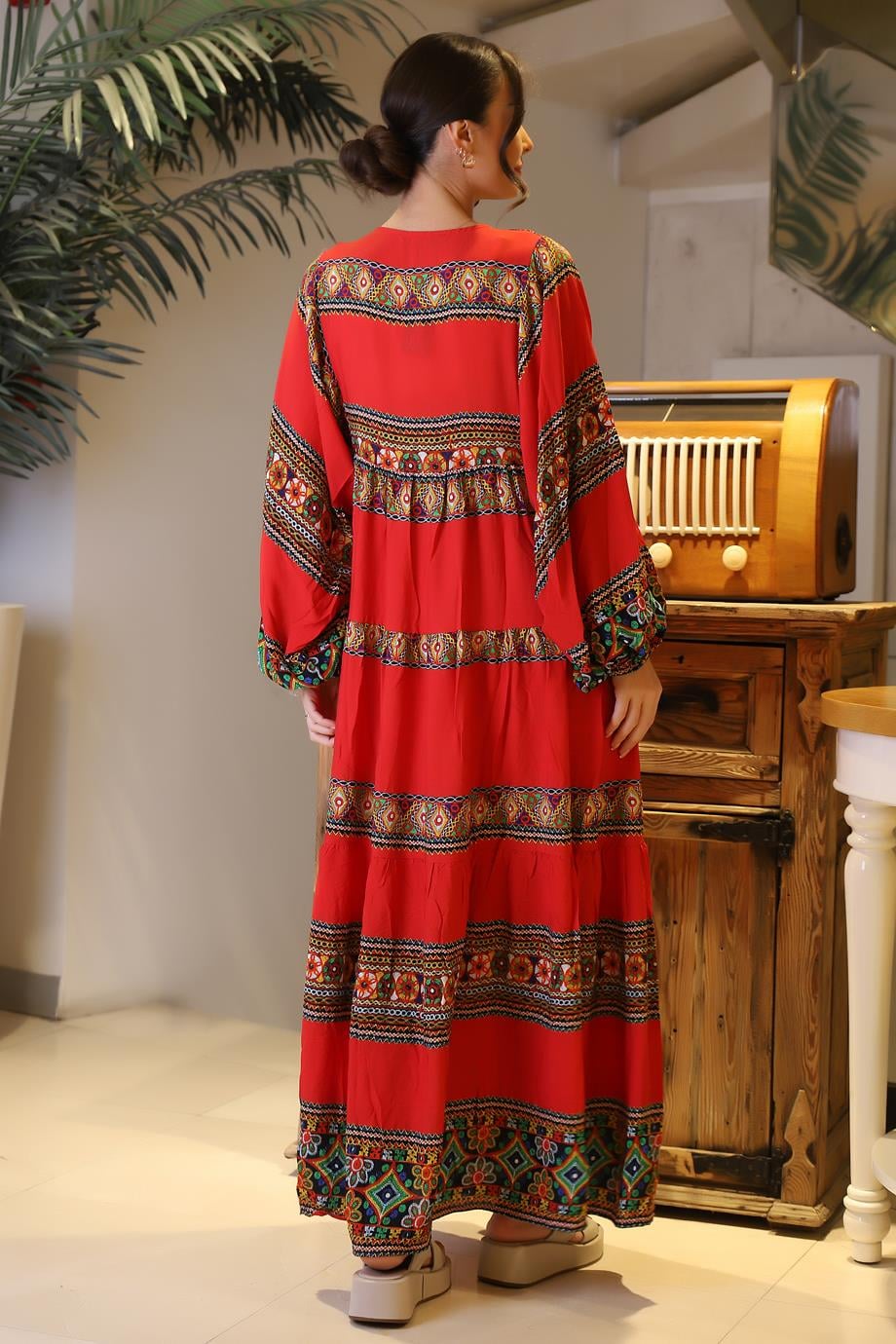 AŞHİLDA065-2Y4 AŞHİLDA ELBİSEKIRMIZI