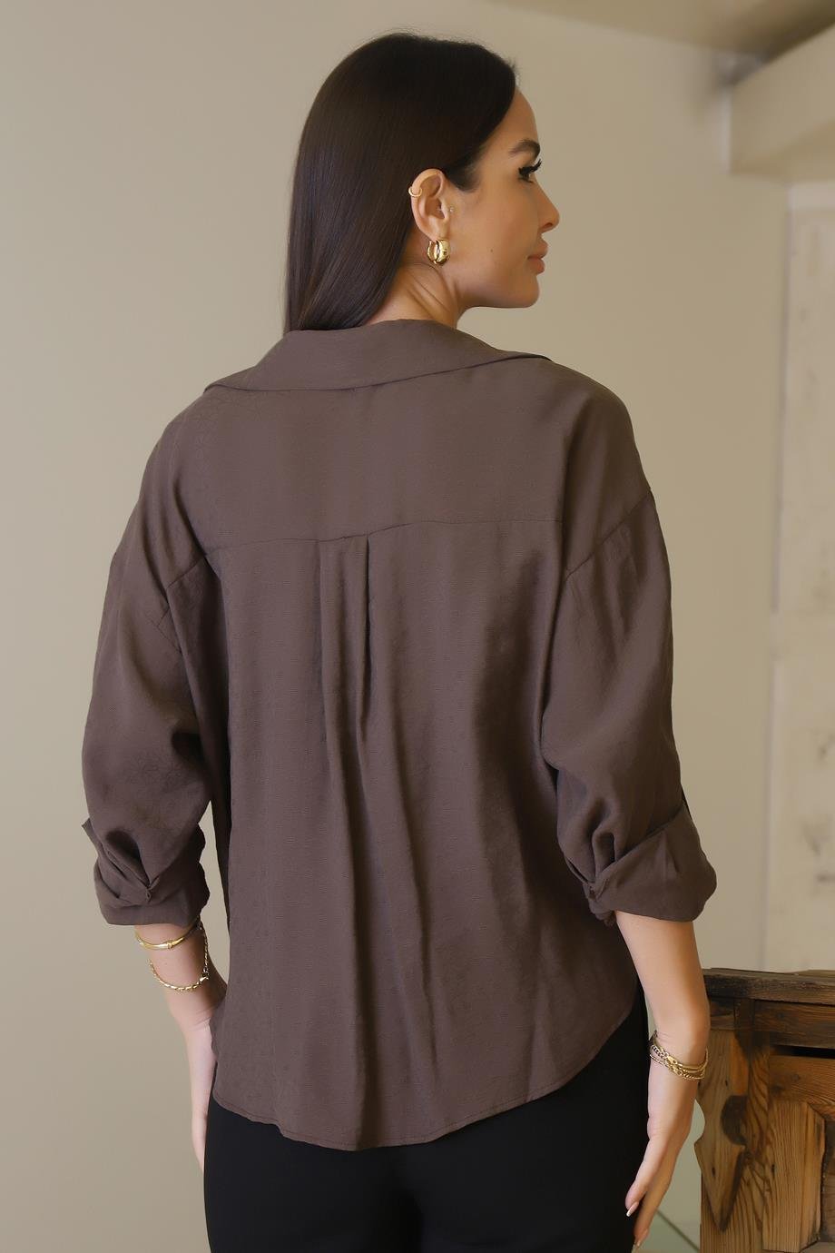 AYHAN50960-2K6 AYHAN GÖMLEK-KAHVE