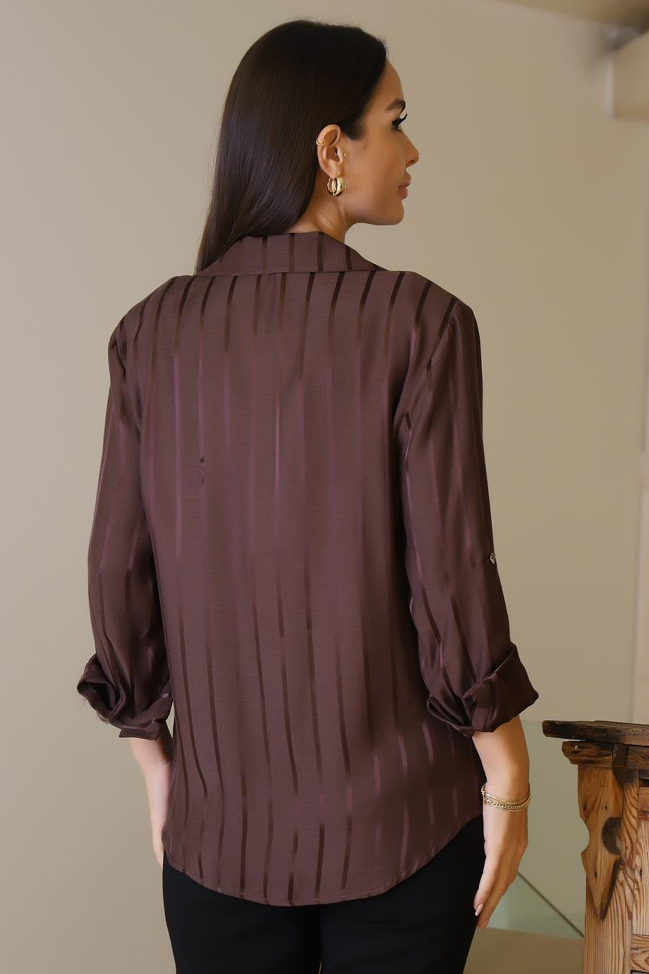 AYHAN50970-2K6 AYHAN GÖMLEK-KAHVE