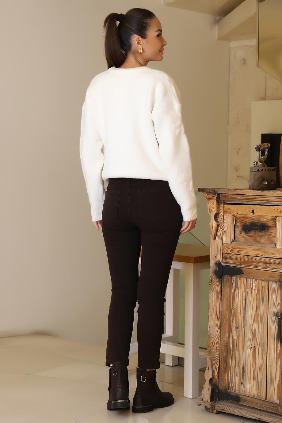 AYHAN53500-2K6 AYHAN PANTOLON-KAHVE