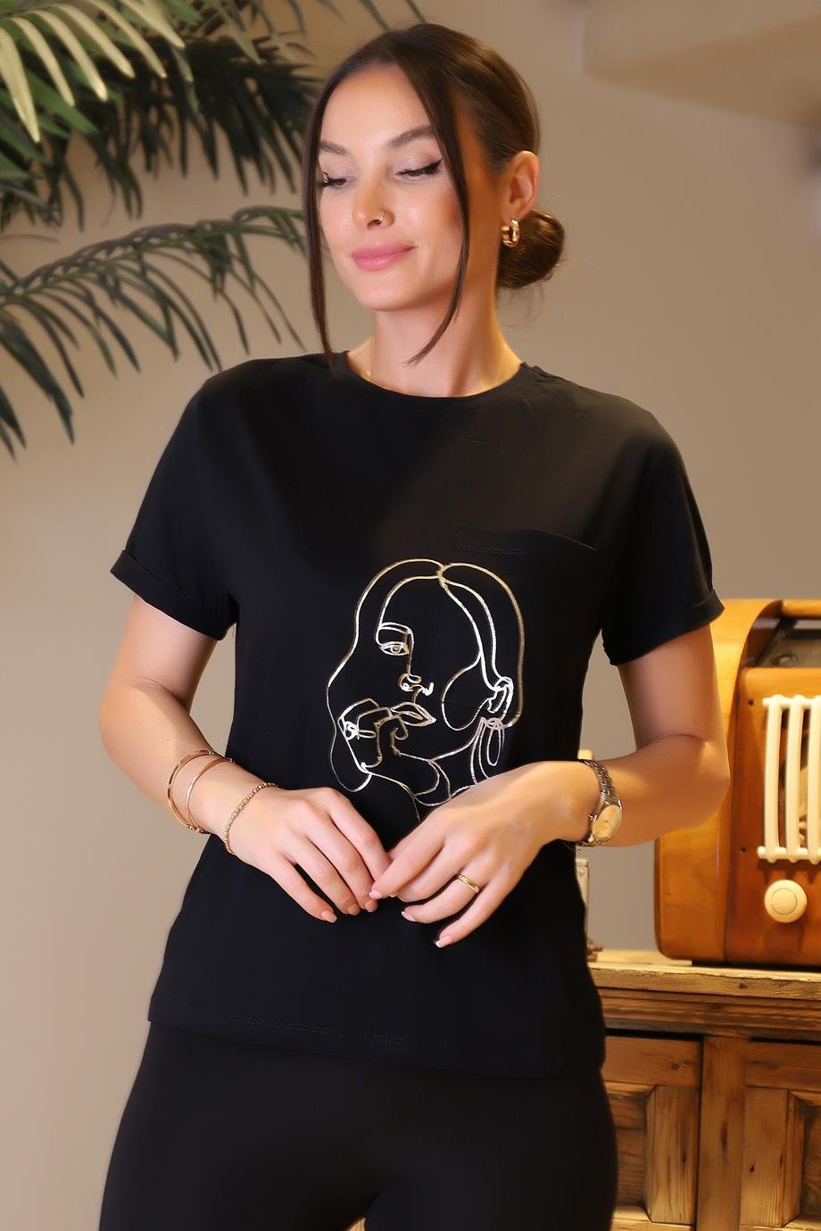 BEBE PLUS26793-2Y4 BEBE PLUS T-SHIRTSİYAH