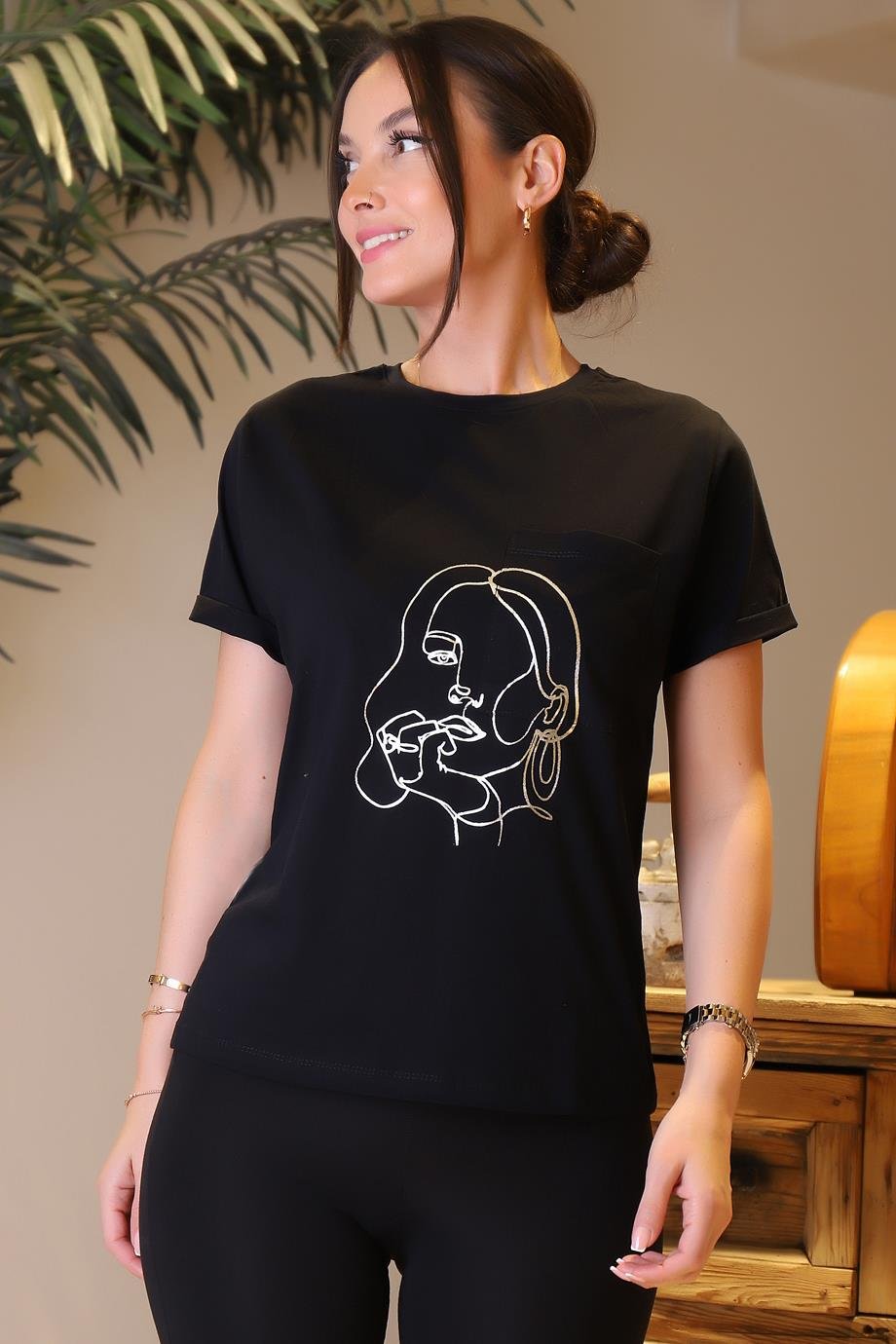 BEBE PLUS26793-2Y4 BEBE PLUS T-SHIRTSİYAH