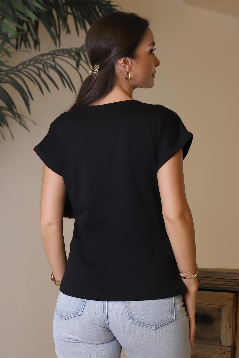 BEBE PLUS27488-2Y4 BEBE PLUS T-SHİRTSİYAH