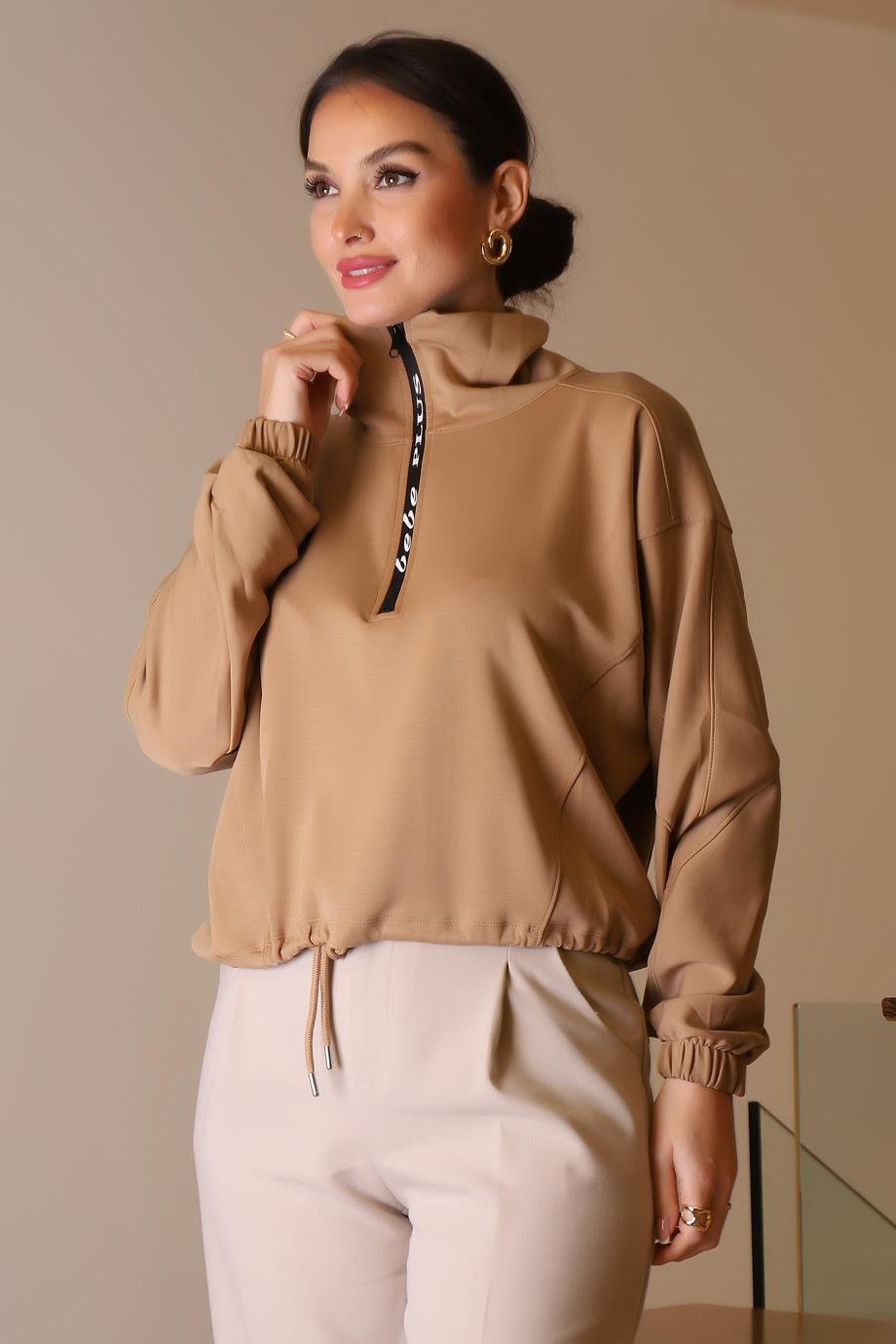 BEBE PLUS28181-2K5 BEBE PLUS SWEATCAMEL