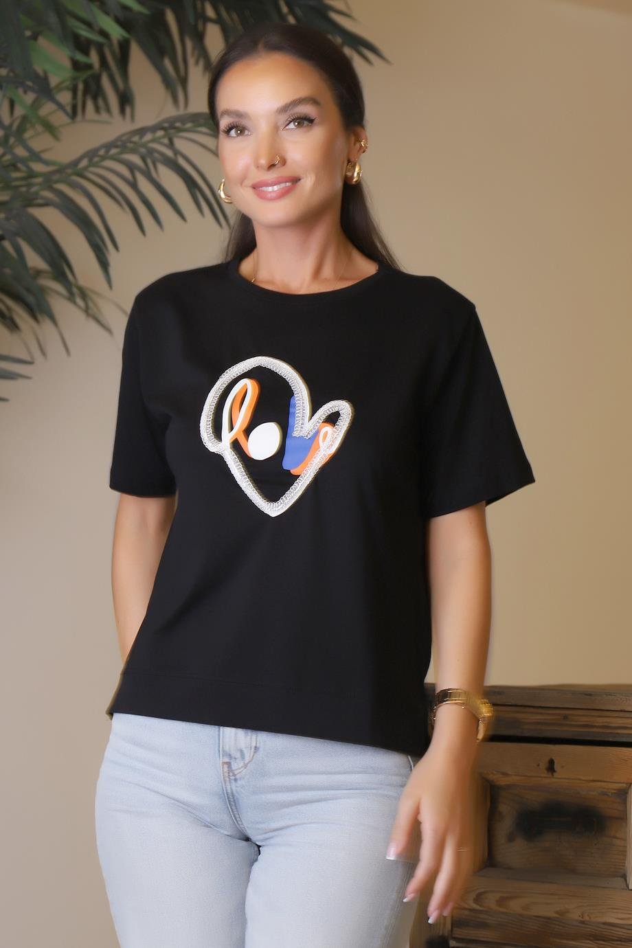 BEBE PLUS28437-2Y4 BEBE PLUS T-SHIRTSİYAH