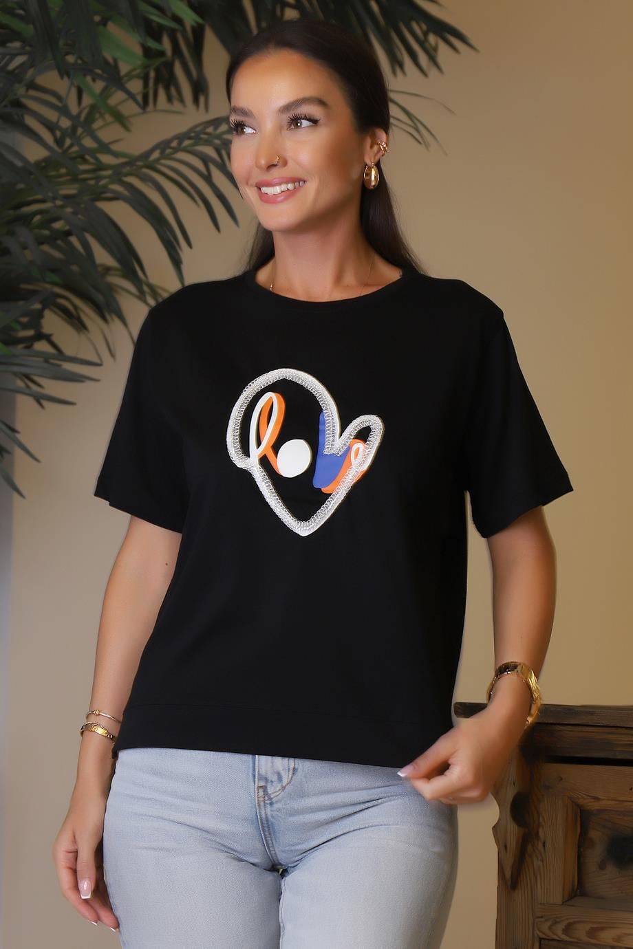 BEBE PLUS28437-2Y4 BEBE PLUS T-SHIRTSİYAH