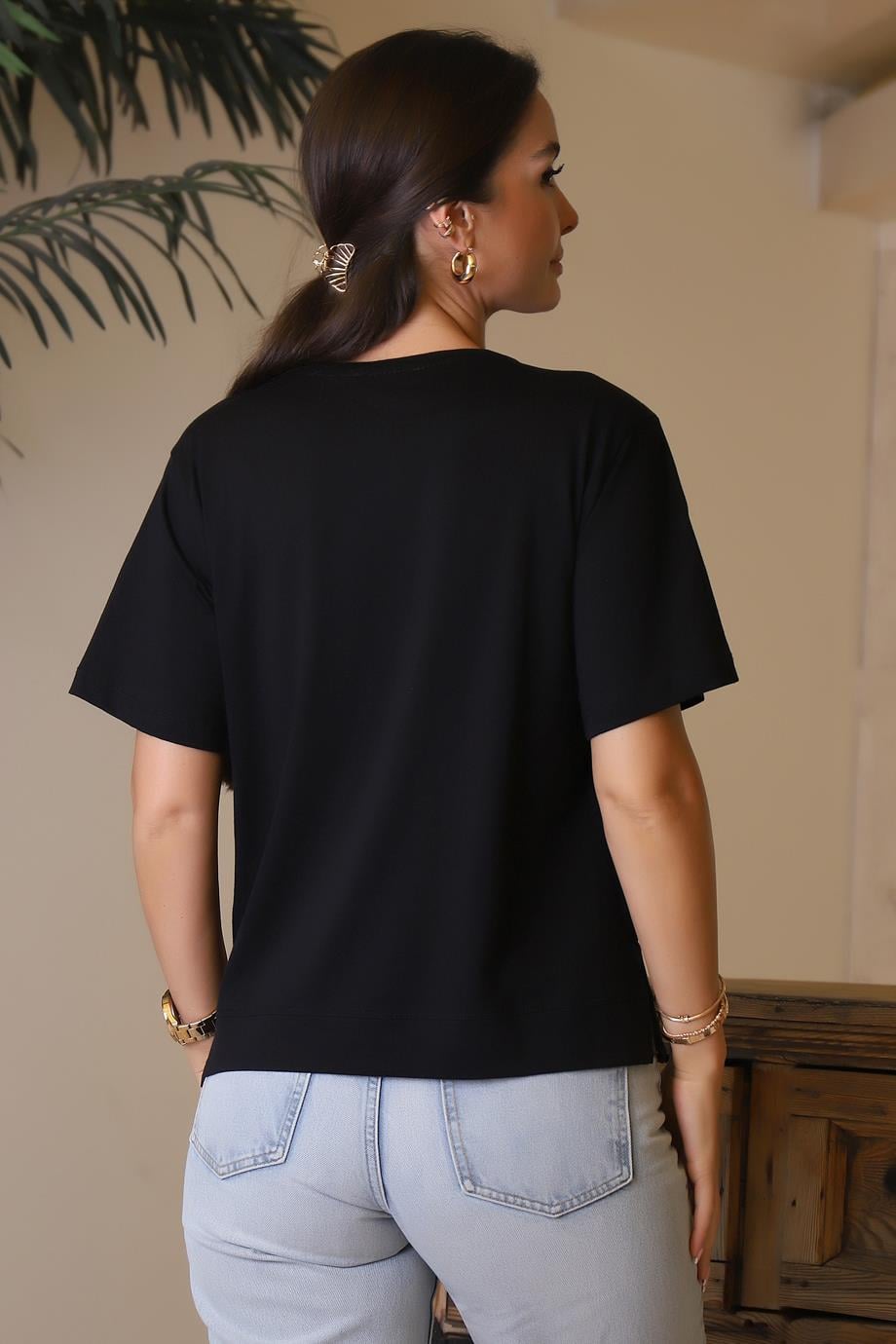 BEBE PLUS28437-2Y4 BEBE PLUS T-SHIRTSİYAH