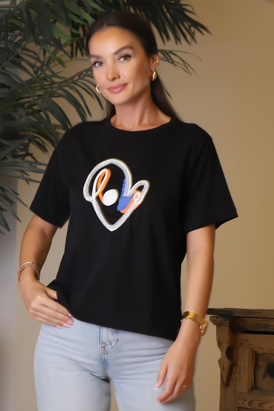 BEBE PLUS28437-2Y4 BEBE PLUS T-SHIRTSİYAH