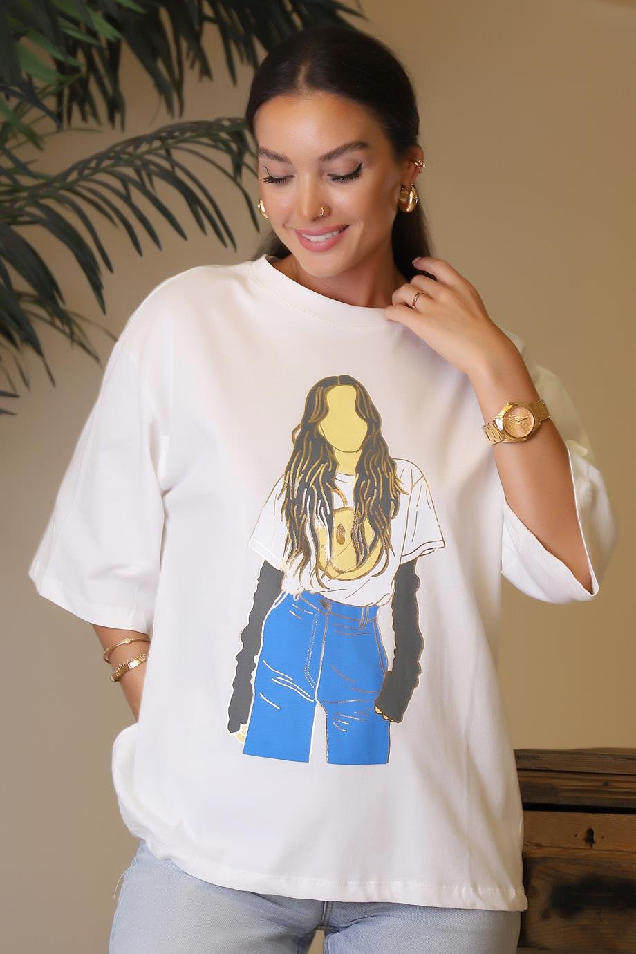 BEBE PLUS28603-2Y4 BEBE PLUS T-SHİRTEKRU