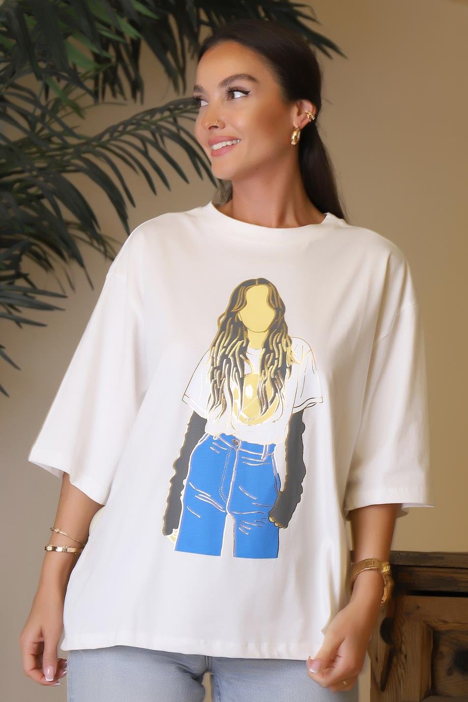 BEBE PLUS28603-2Y4 BEBE PLUS T-SHİRTEKRU