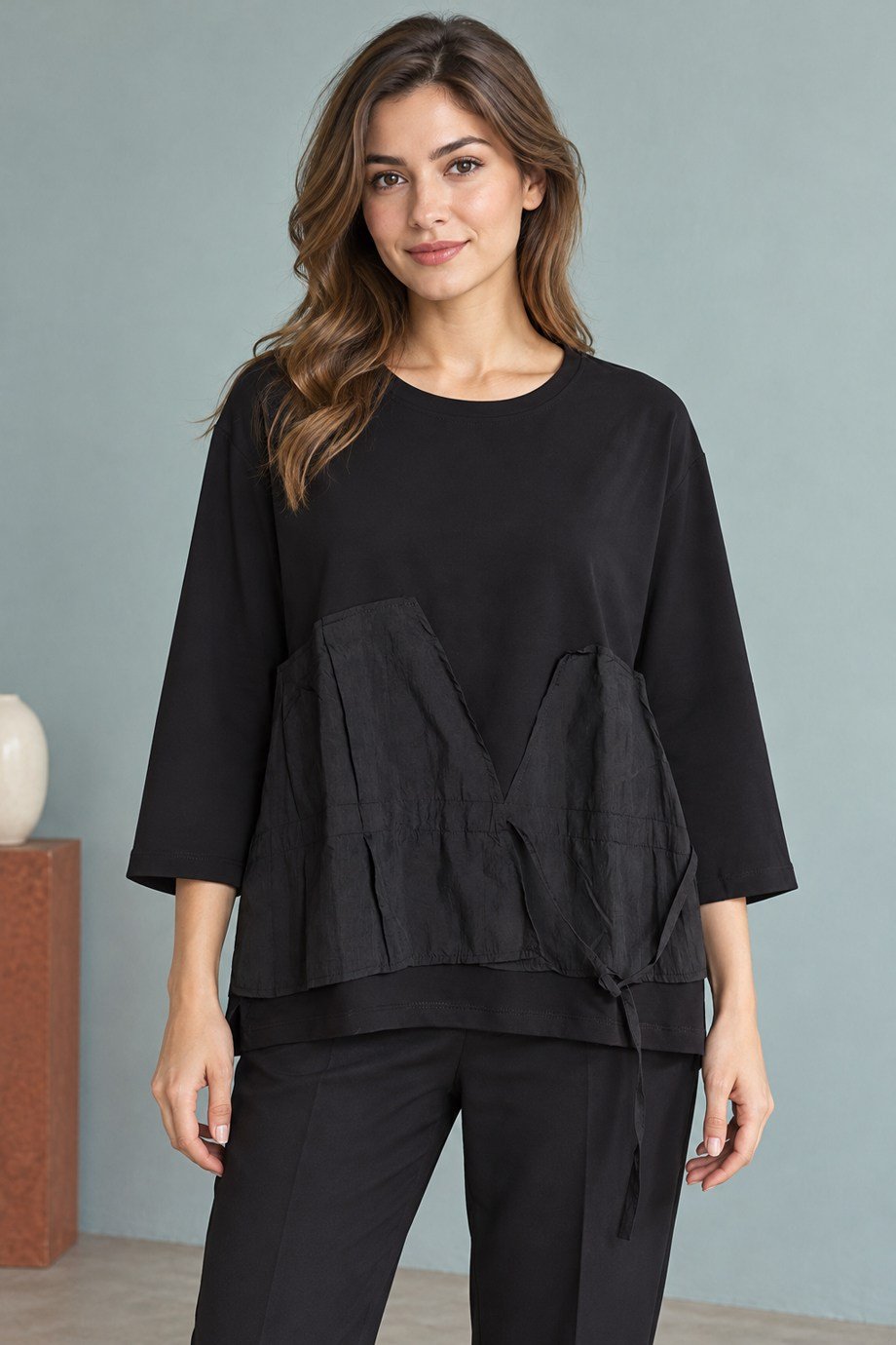 BEBE PLUS29025-2K7 BEBE PLUS BLUZ-SİYAH