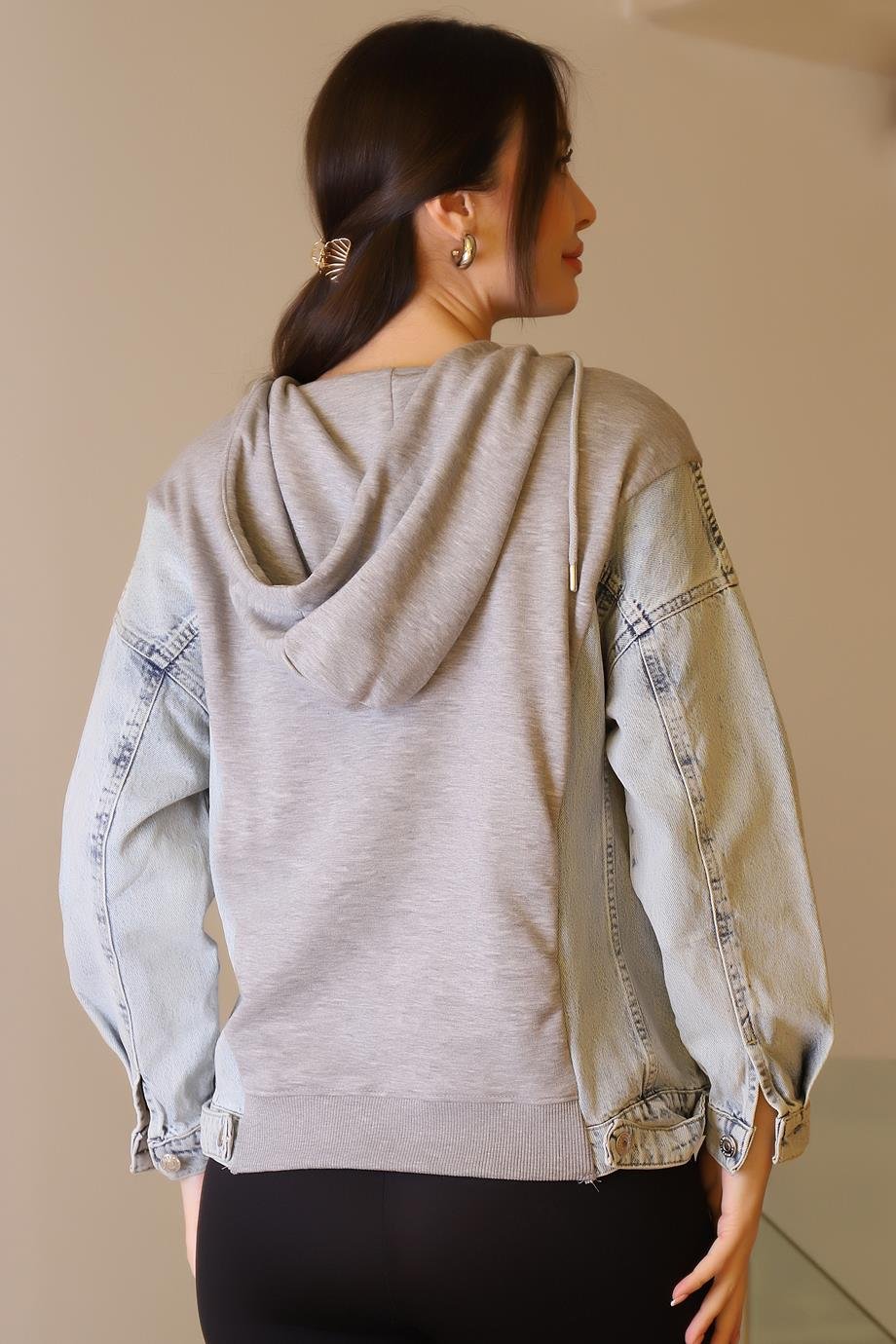 BEBE PLUS29050-2K5 BEBE PLUS SWEATGRİ