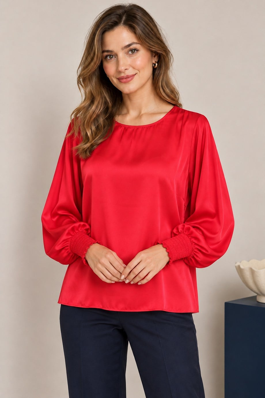 BEBE PLUS31260-2K7 BEBE PLUS BLUZ-KIRMIZI