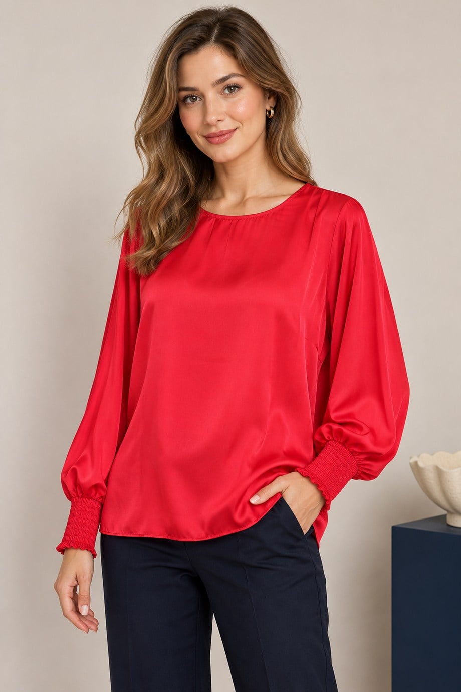 BEBE PLUS31260-2K7 BEBE PLUS BLUZ-KIRMIZI