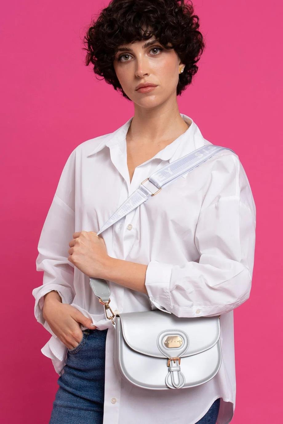 BENETTON-ST DERİ003-2Y4 SISLEY ÇANTAGÜMÜŞ