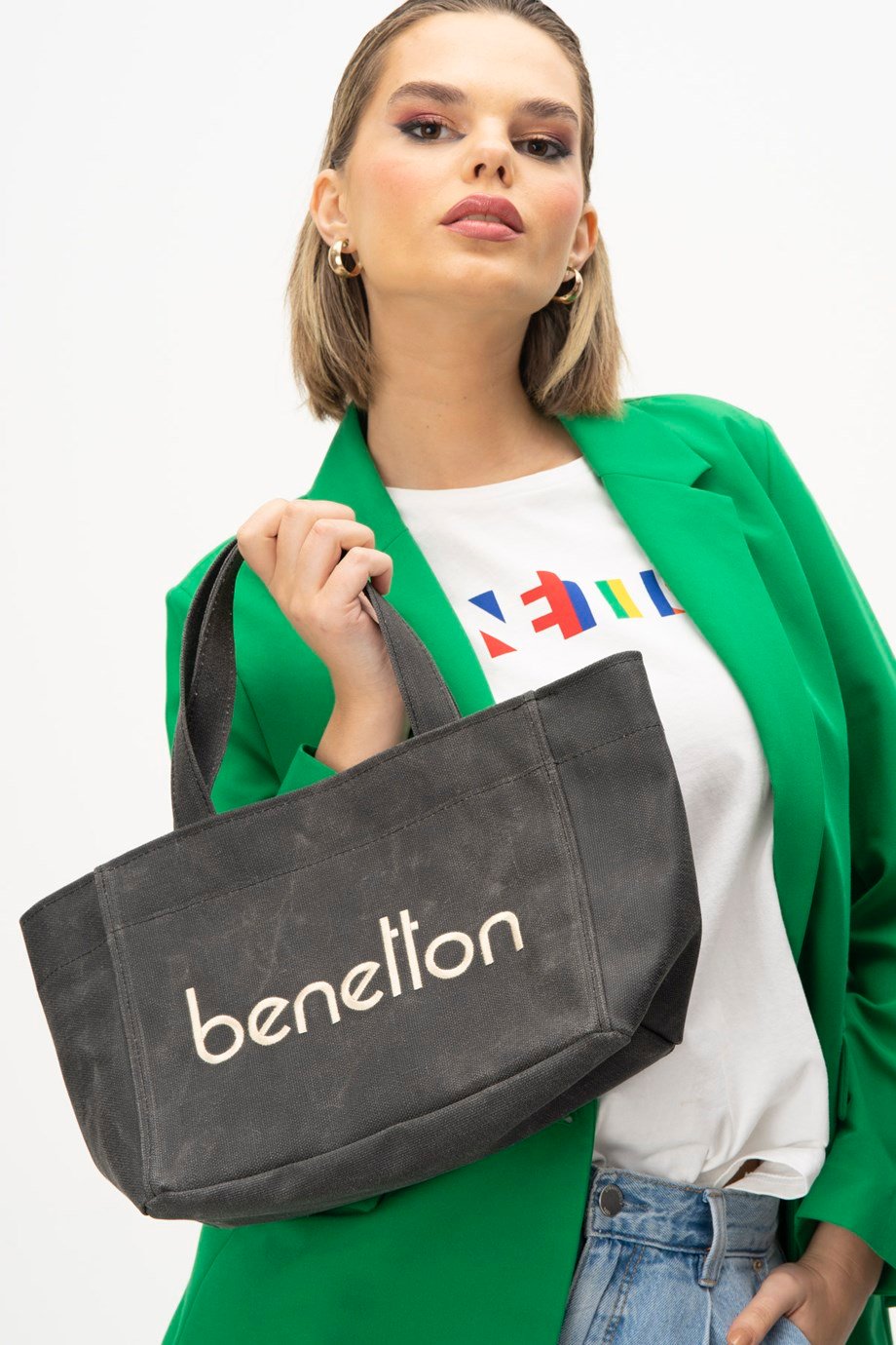 BENETTON-ST DERİ1102-2K7 BENETTON ÇANTA-SİYAH
