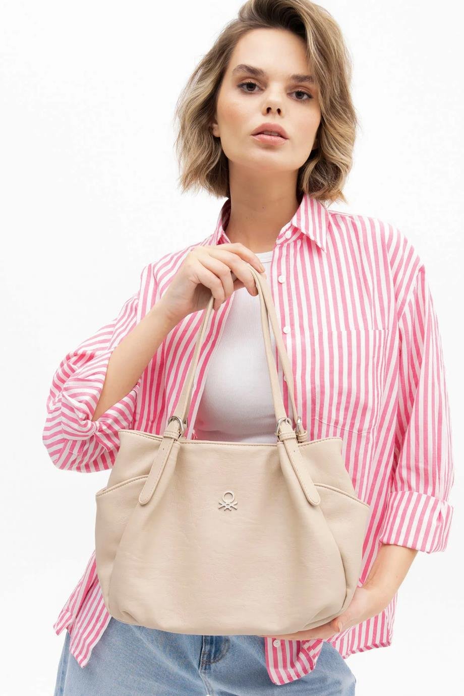 BENETTON-ST DERİ1229-2K5 BENETTON ÇANTATEN