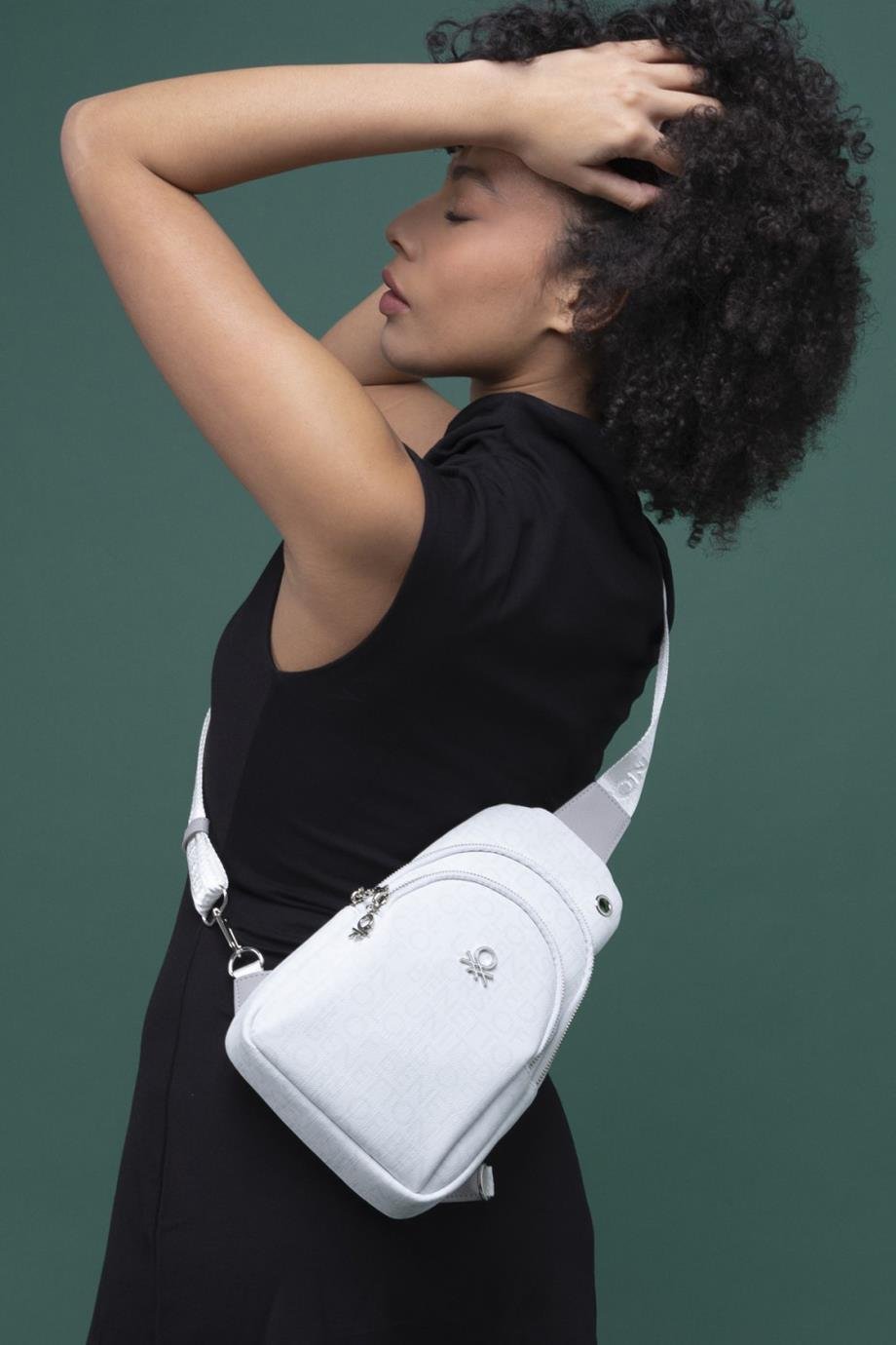 BENETTON-ST DERİ1286-2Y4 BENETTON ÇANTABEYAZ A.GRİ