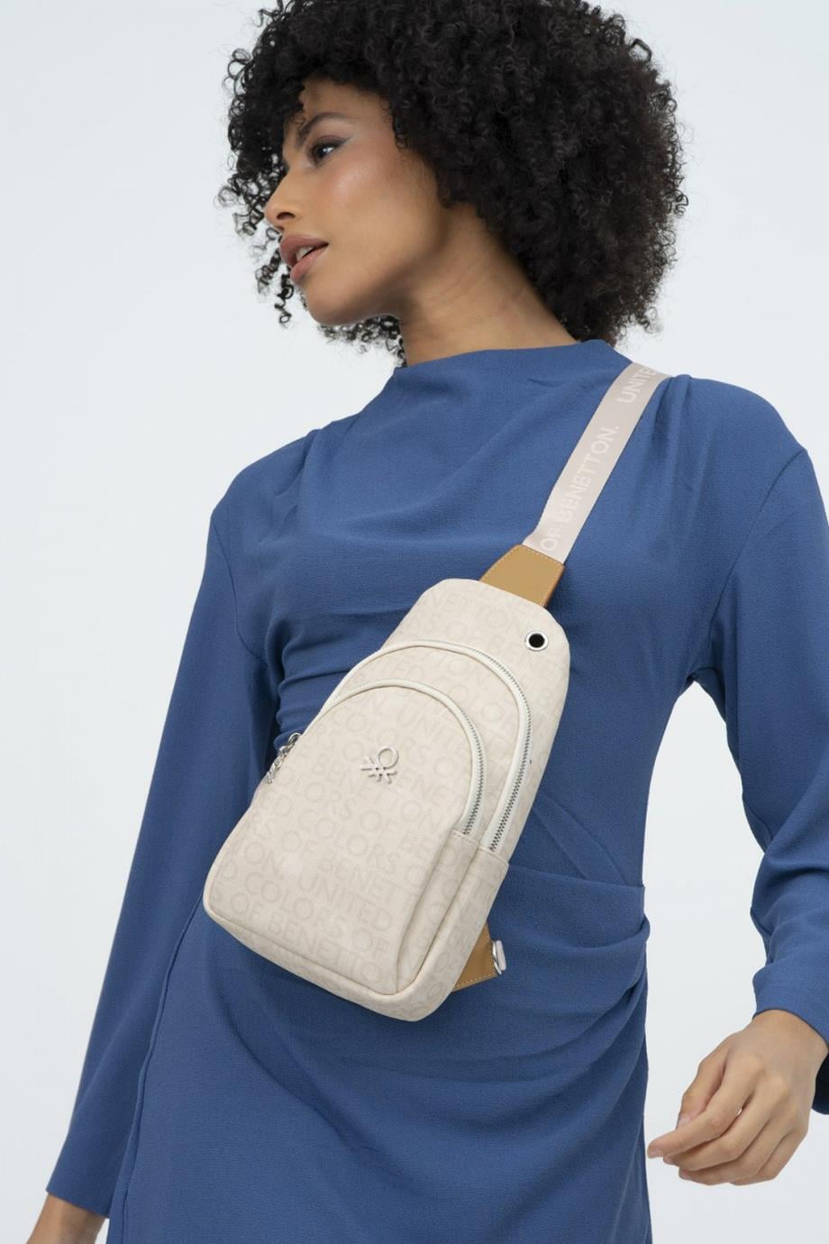 BENETTON-ST DERİ1286-2Y4 BENETTON ÇANTABEJ CAMEL