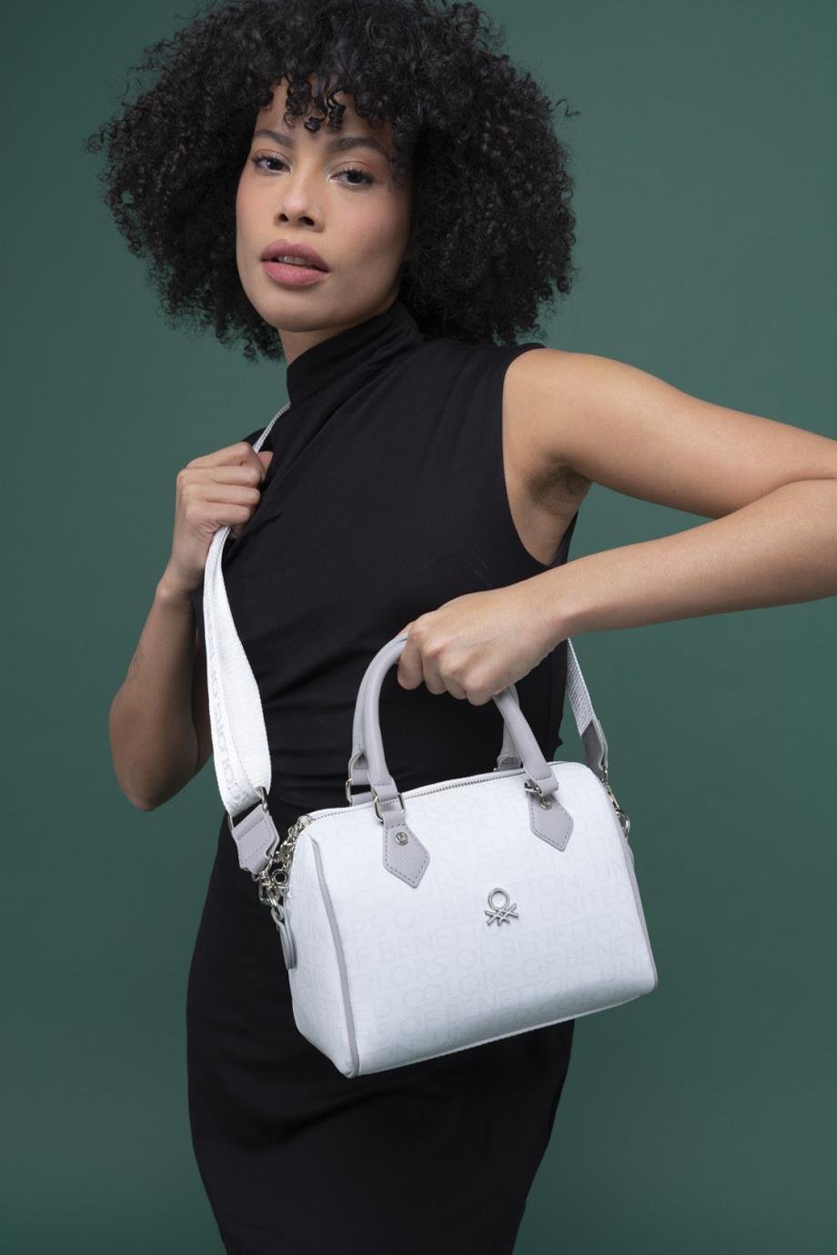 BENETTON-ST DERİ1287-2Y4 BENETTON ÇANTABEYAZ A.GRİ