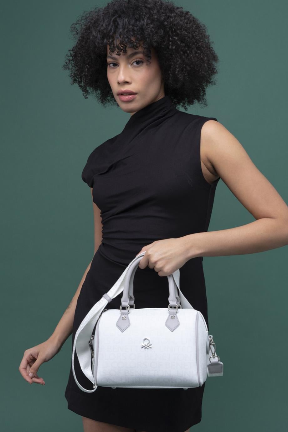 BENETTON-ST DERİ1287-2Y4 BENETTON ÇANTABEYAZ A.GRİ