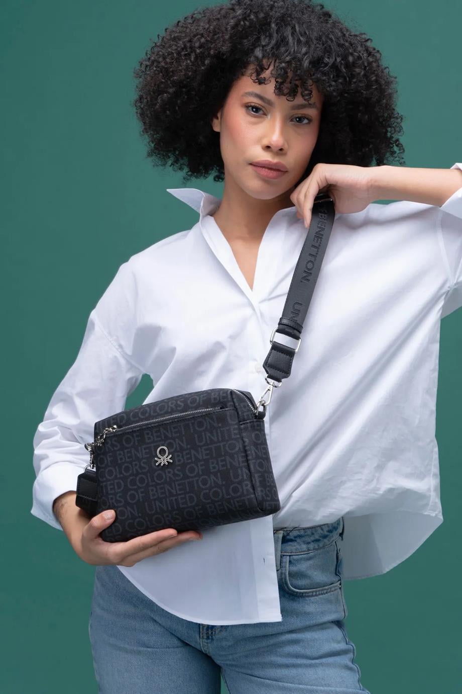 BENETTON-ST DERİ1288-2Y5 BENETTON ÇANTASİYAH