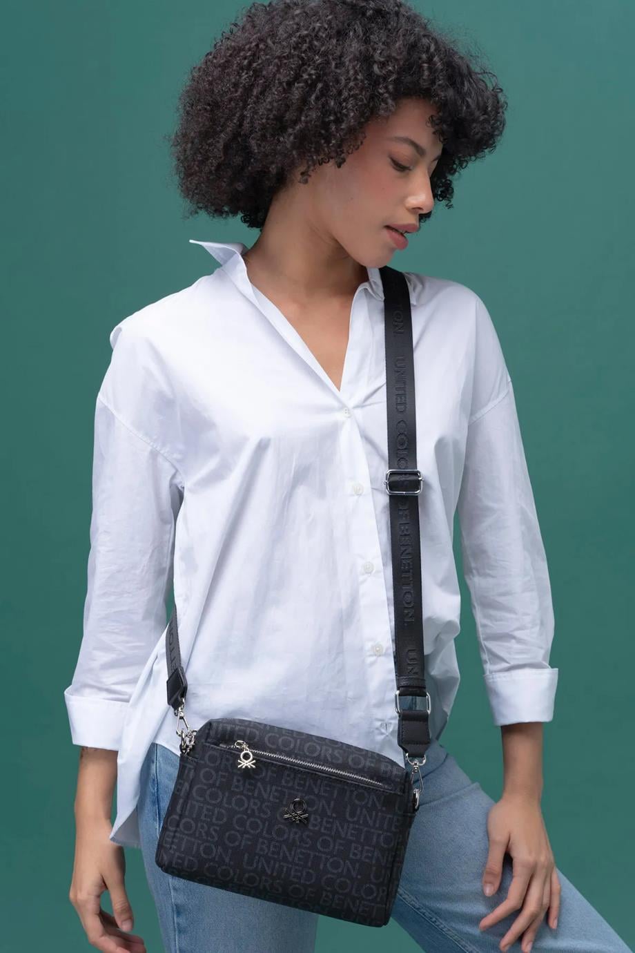 BENETTON-ST DERİ1288-2Y5 BENETTON ÇANTASİYAH