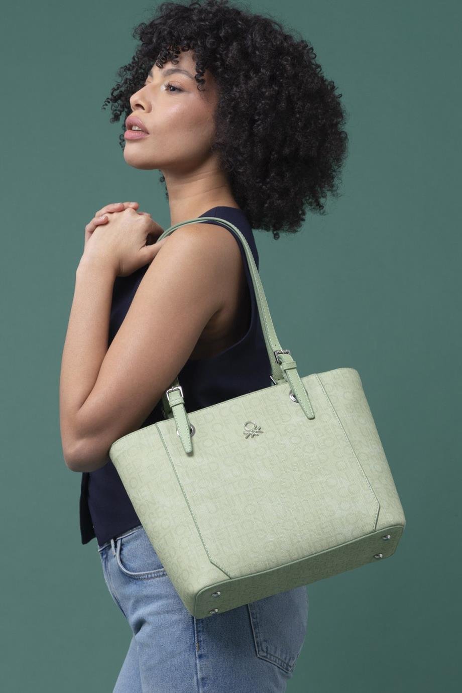 BENETTON-ST DERİ1297-2Y4 BENETTON ÇANTAYEŞİL