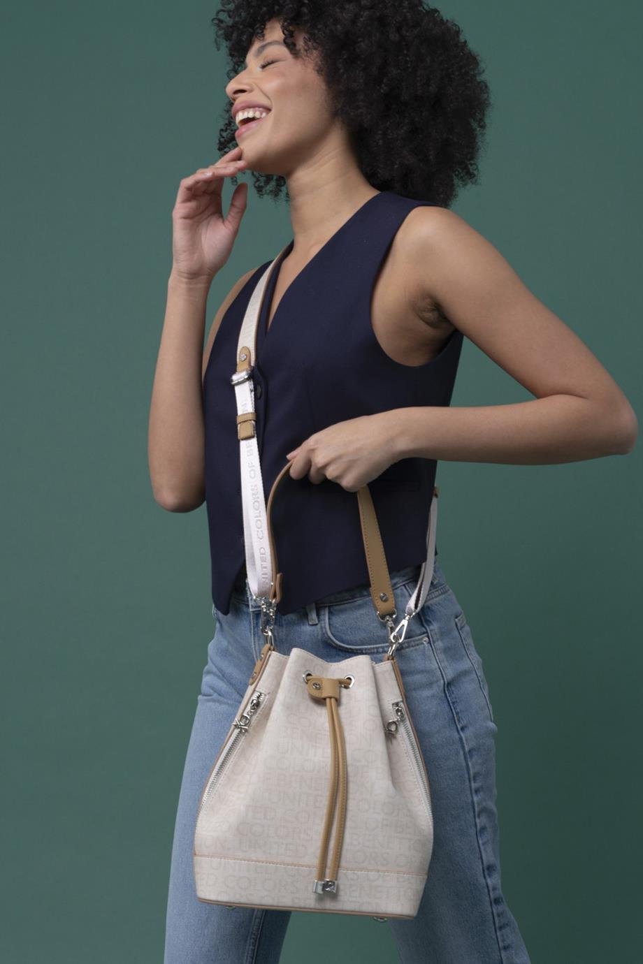 BENETTON-ST DERİ1313-2Y4 BENETTON ÇANTABEJ CAMEL