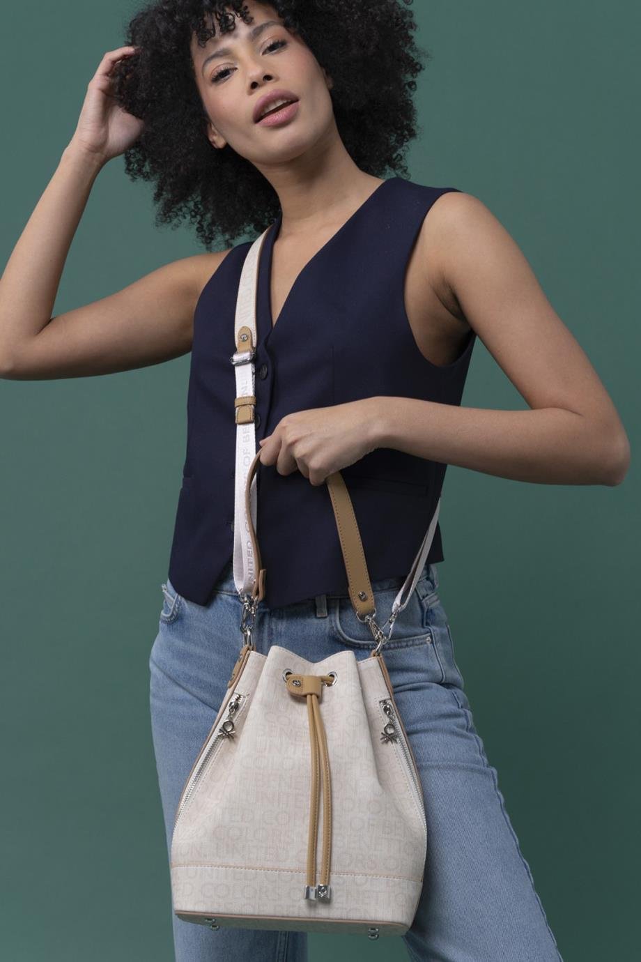 BENETTON-ST DERİ1313-2Y4 BENETTON ÇANTABEJ CAMEL