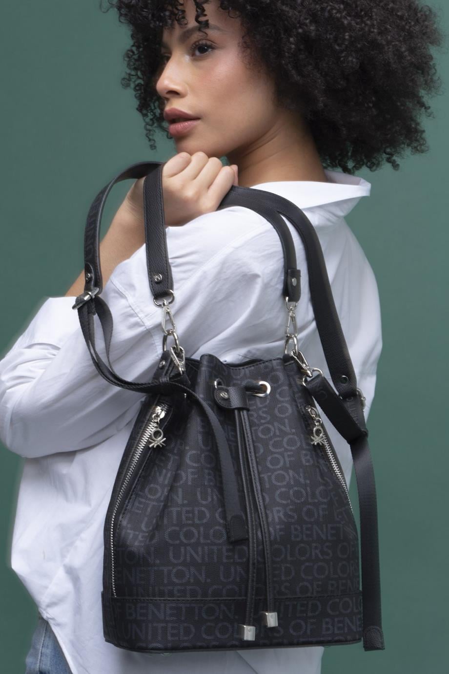 BENETTON-ST DERİ1313-2Y4 BENETTON ÇANTASİYAH