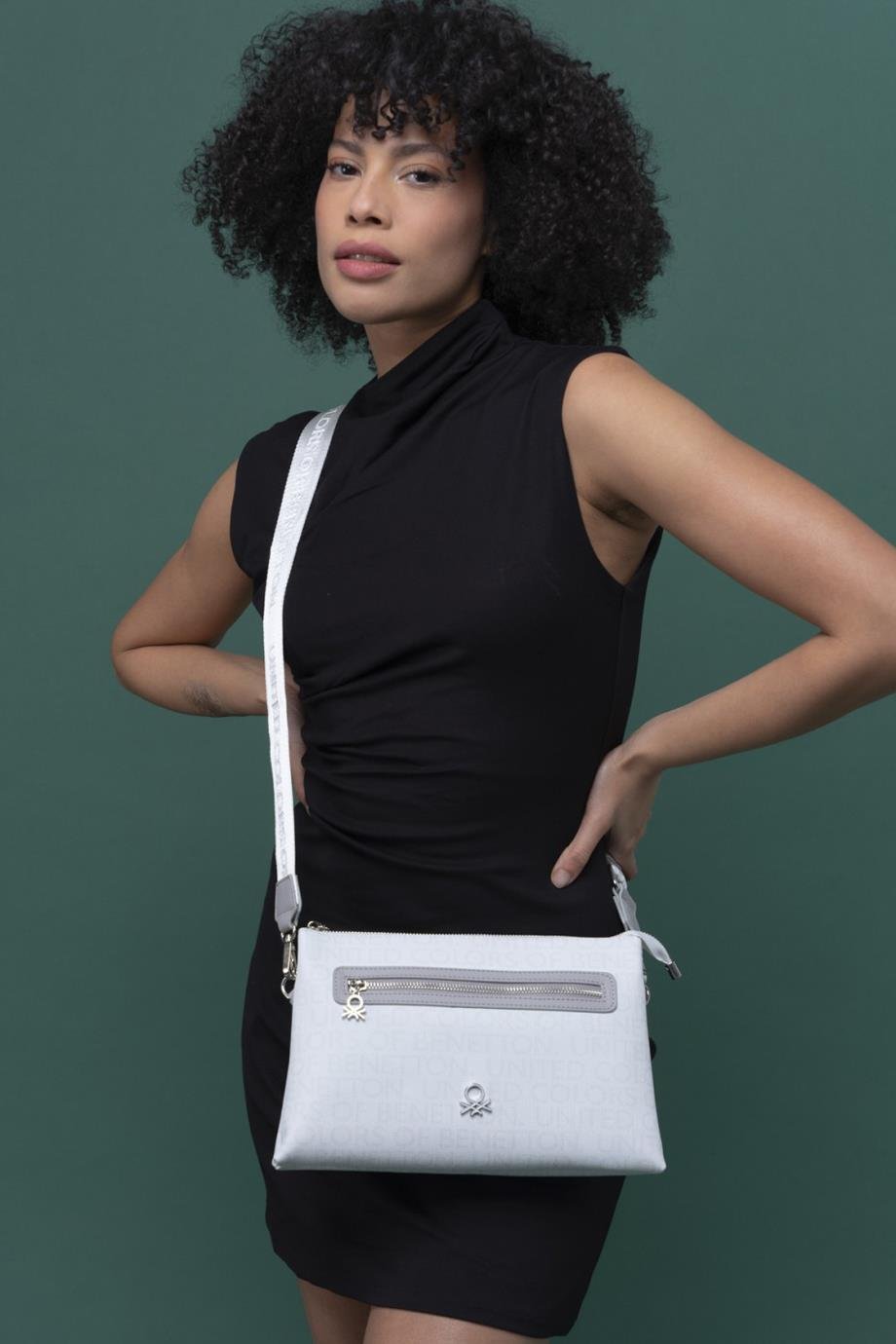 BENETTON-ST DERİ1314-2Y4 BENETTON ÇANTABEYAZ A.GRİ