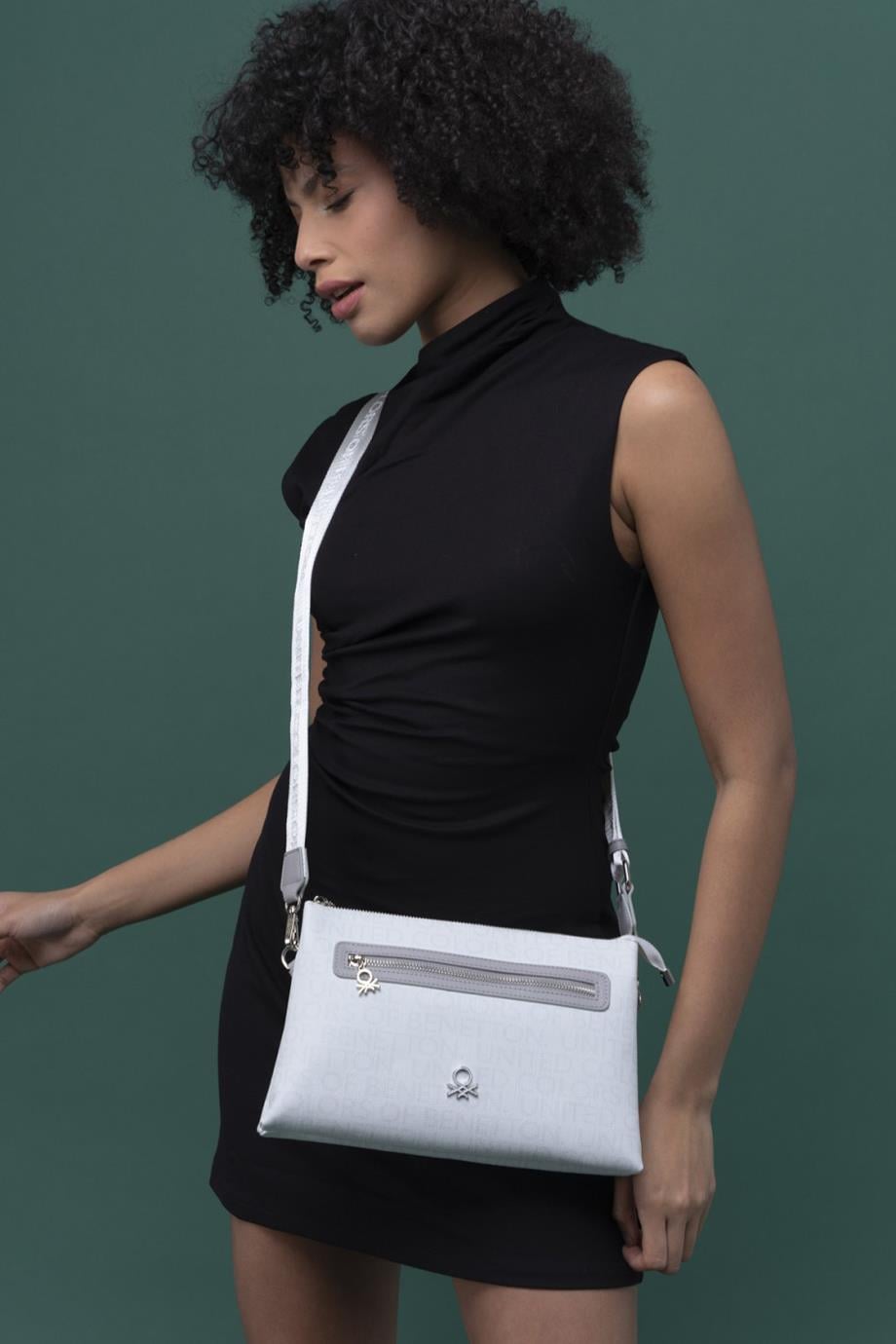 BENETTON-ST DERİ1314-2Y4 BENETTON ÇANTABEYAZ A.GRİ