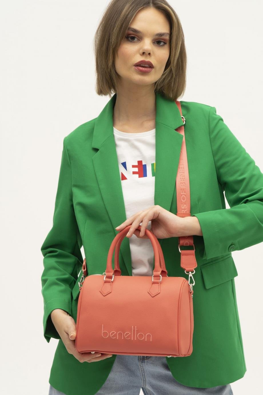BENETTON-ST DERİ1348-2Y4 BENETTON ÇANTAMERCAN