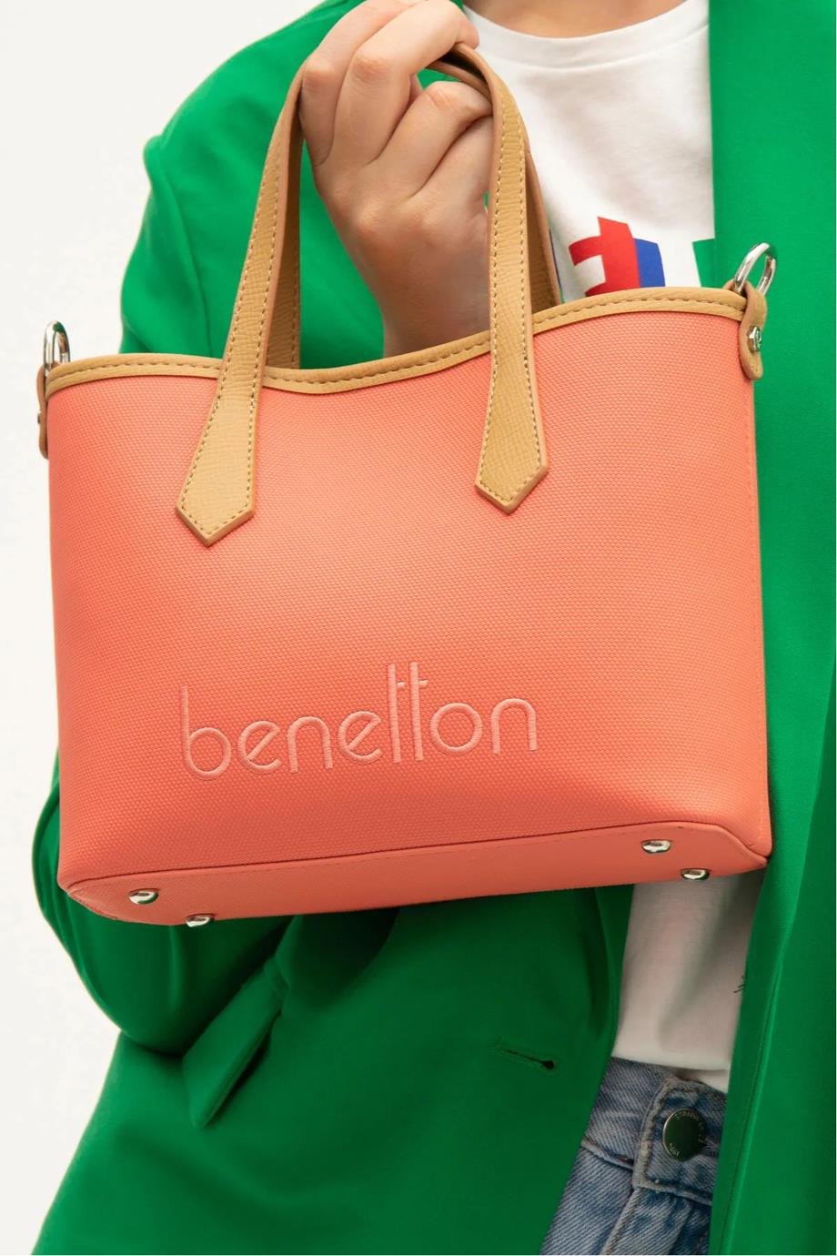 BENETTON-ST DERİ1354-2Y4 BENETTON ÇANTAMERCAN CAMEL