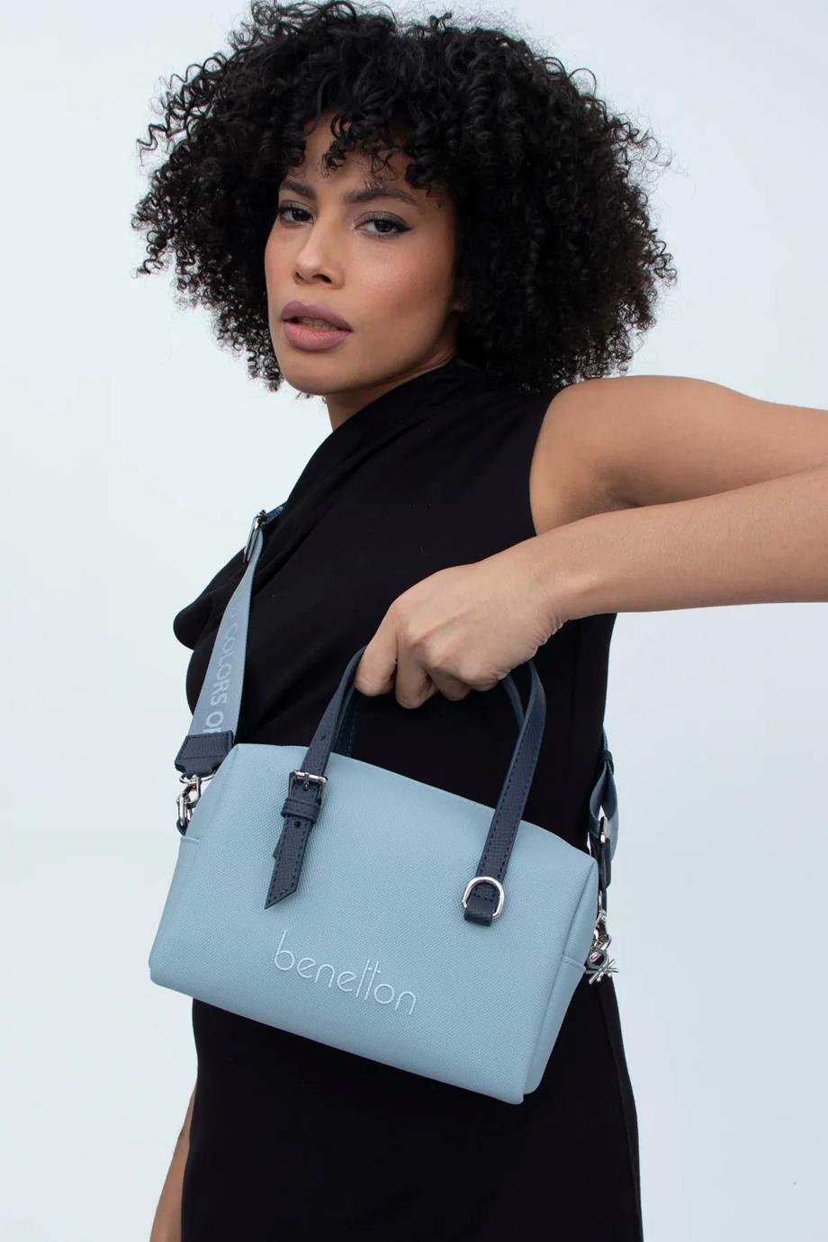 BENETTON-ST DERİ1362-2Y4 BENETTON ÇANTAMAVİ LACİ