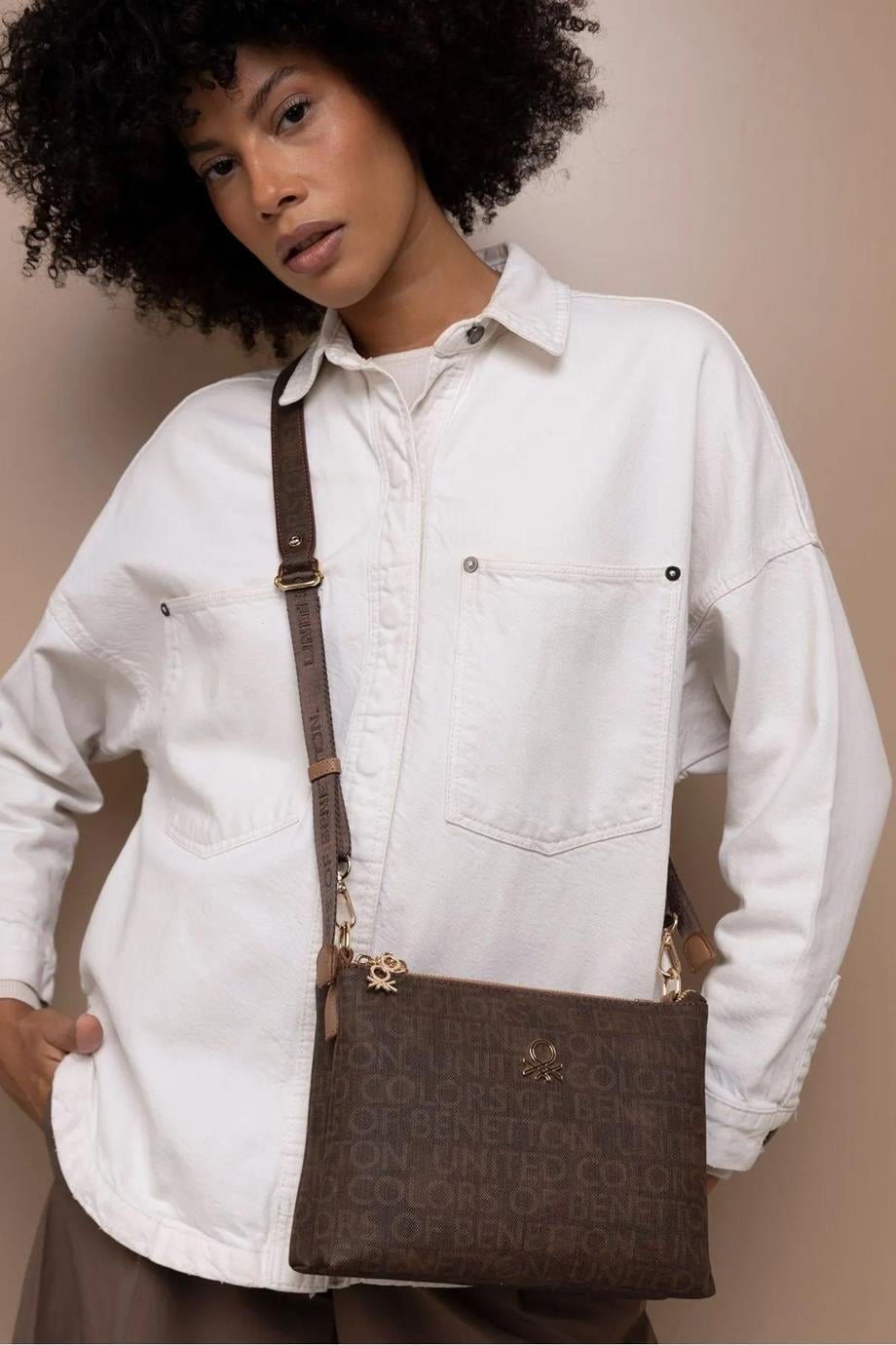 BENETTON-ST DERİ1390-2K5 BENETTON ÇANTAKAHVE TABA