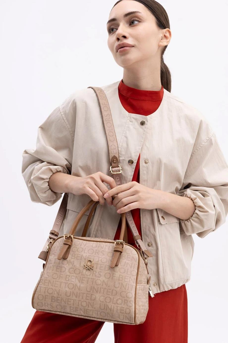 BENETTON-ST DERİ1395-2K5 BENETTON ÇANTACAMEL