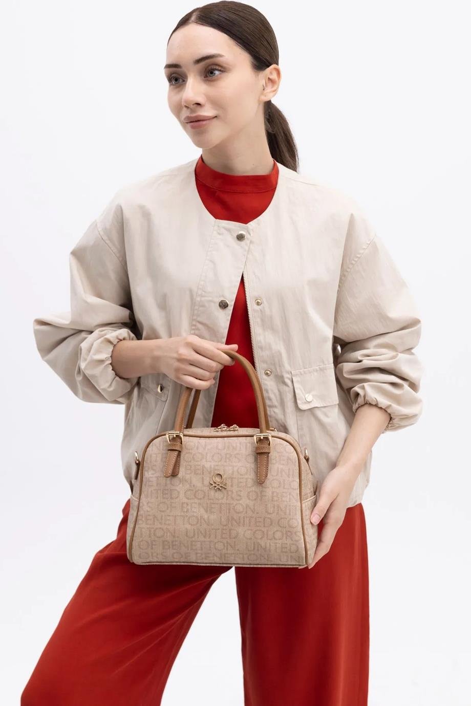 BENETTON-ST DERİ1395-2K5 BENETTON ÇANTACAMEL