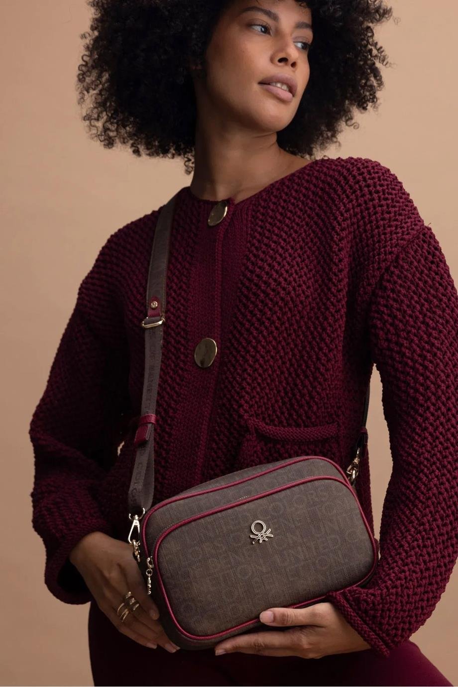 BENETTON-ST DERİ1398-2K5 BENETTON ÇANTAKAHVE BORDO