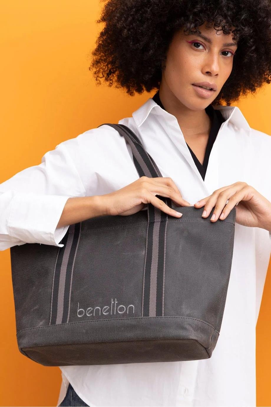 BENETTON-ST DERİ1411-2K5 BENETTON ÇANTASİYAH