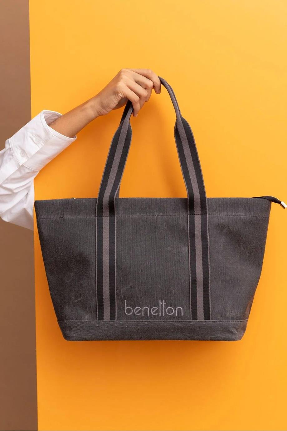 BENETTON-ST DERİ1411-2K5 BENETTON ÇANTASİYAH