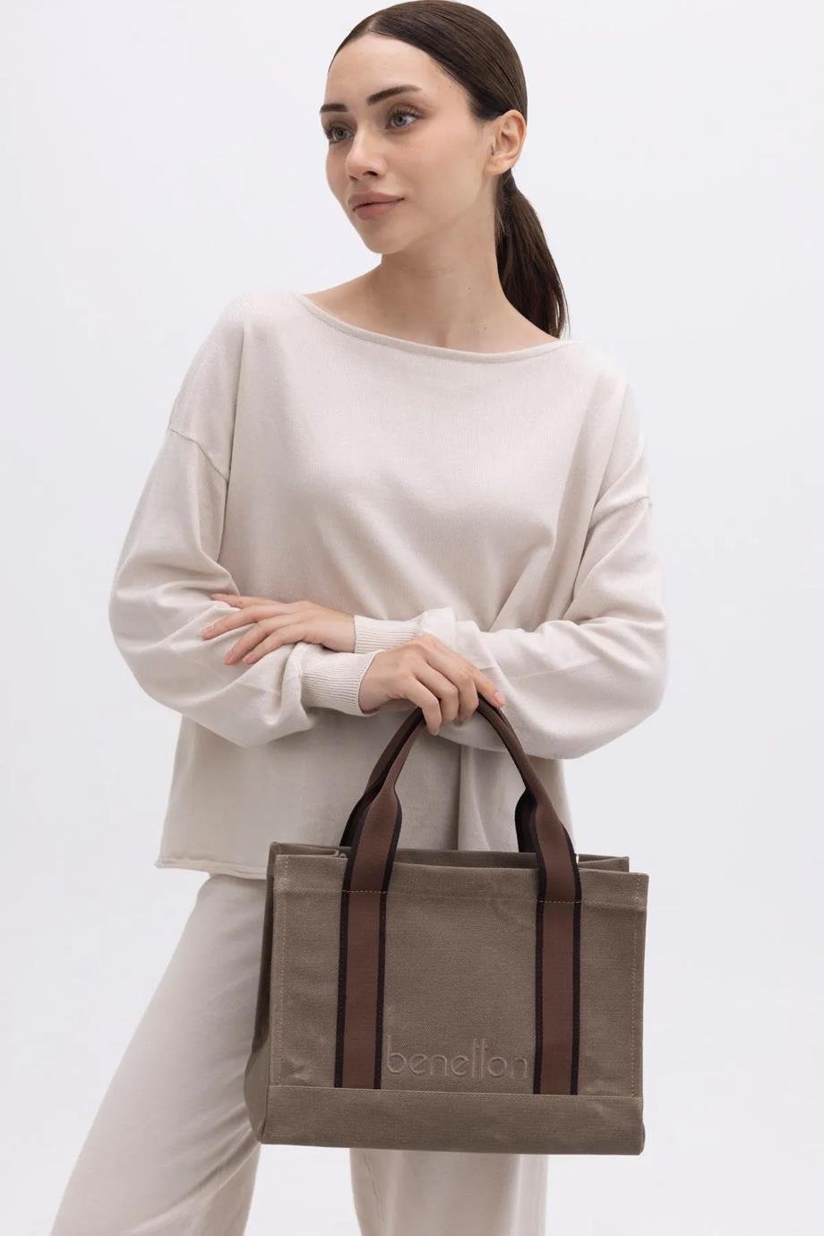 BENETTON-ST DERİ1412-2K5 BENETTON ÇANTAKAHVE