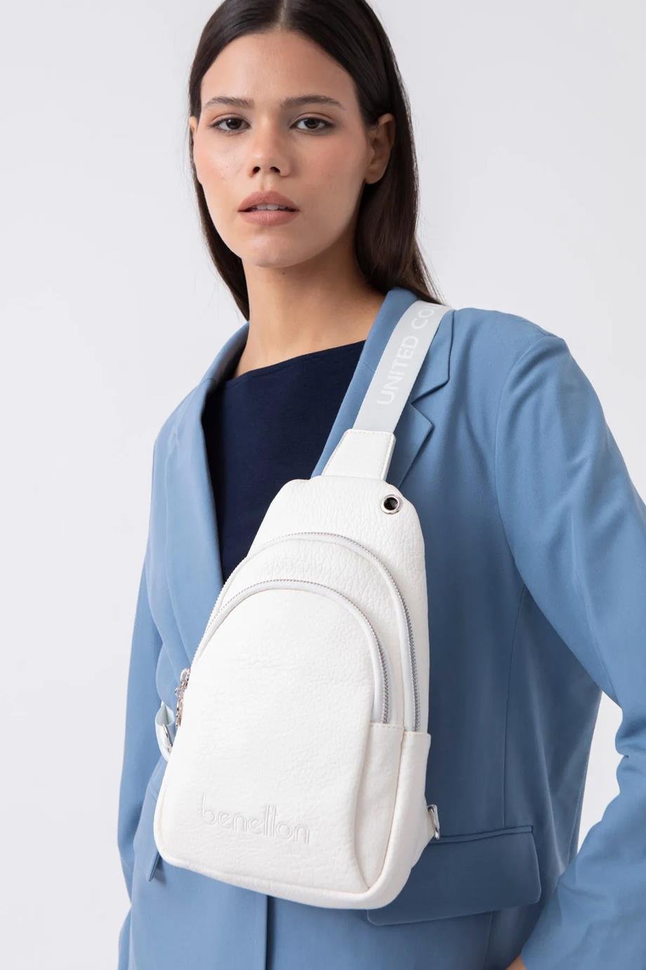 BENETTON-ST DERİ1478-2Y5 BENETTON ÇANTABEYAZ