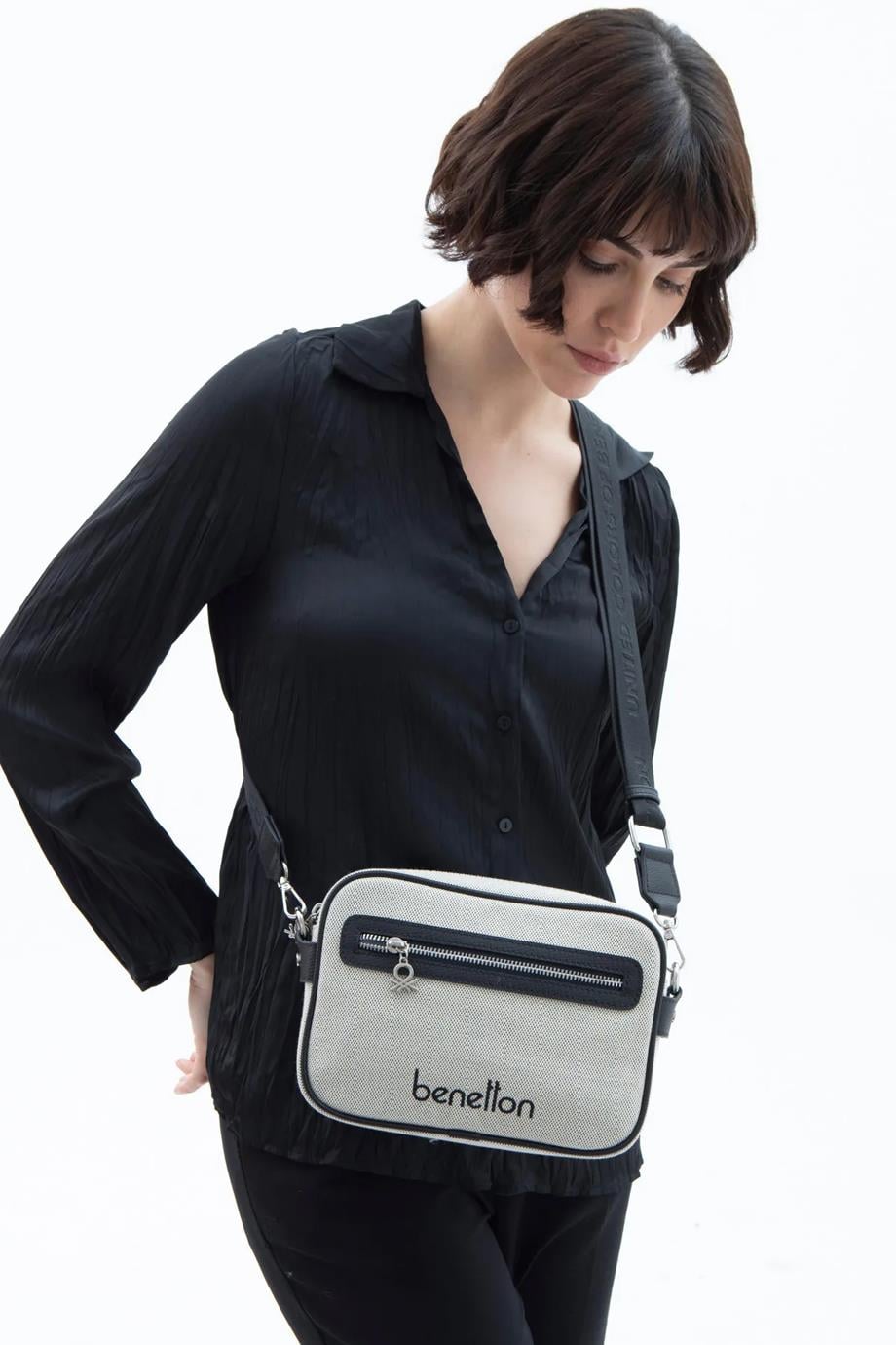 BENETTON-ST DERİ1540-2Y5 BENETTON ÇANTASİYAH