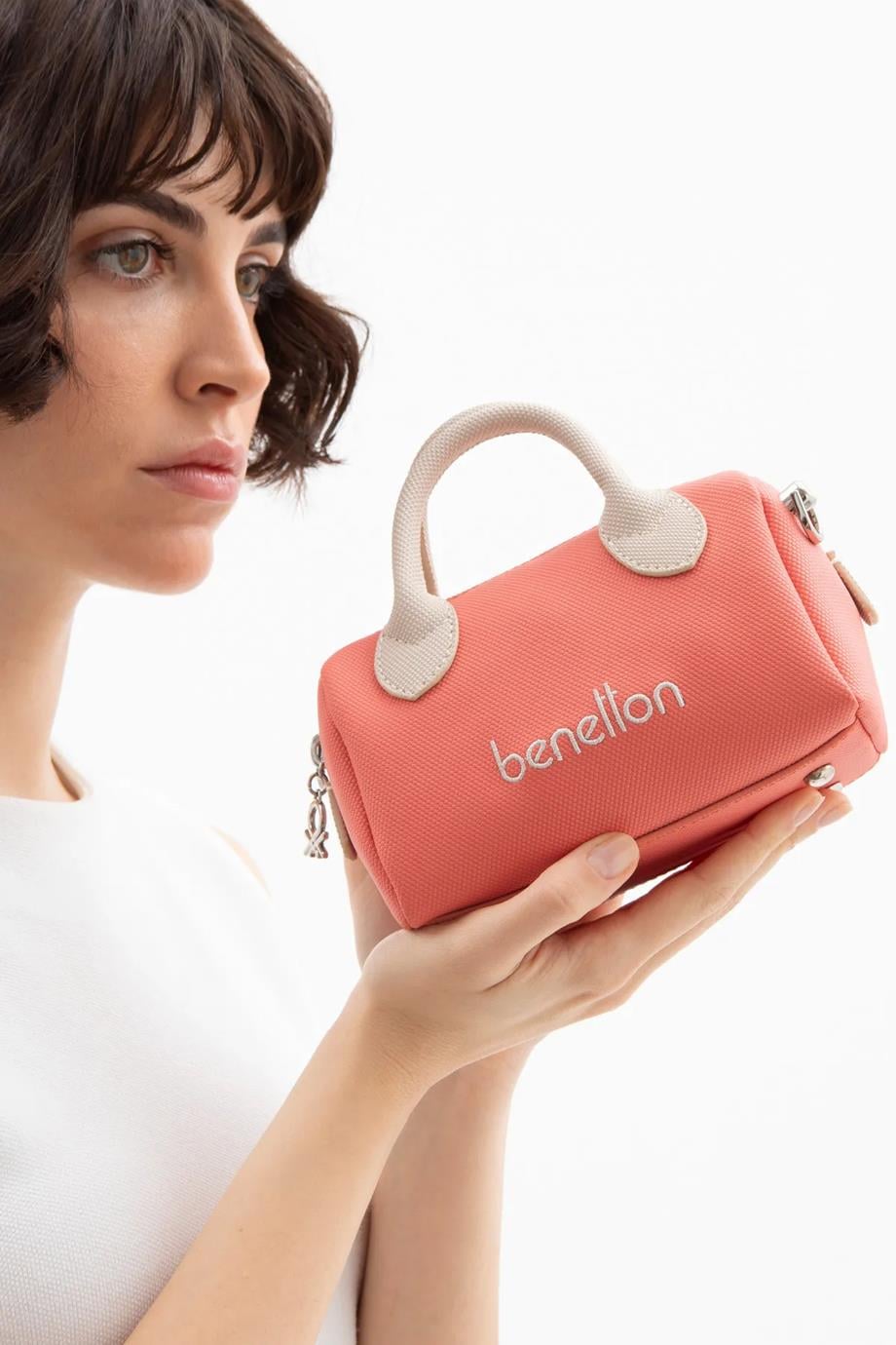 BENETTON-ST DERİ1593-2Y5 BENETTON ÇANTAMERCAN BEJ