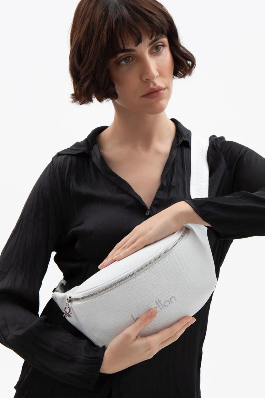 BENETTON-ST DERİ1606-2Y5 BENETTON ÇANTABEYAZ